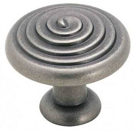 BP-19252-WN Spiral Divinity 1-1/4" Knob - Weathered Nickel